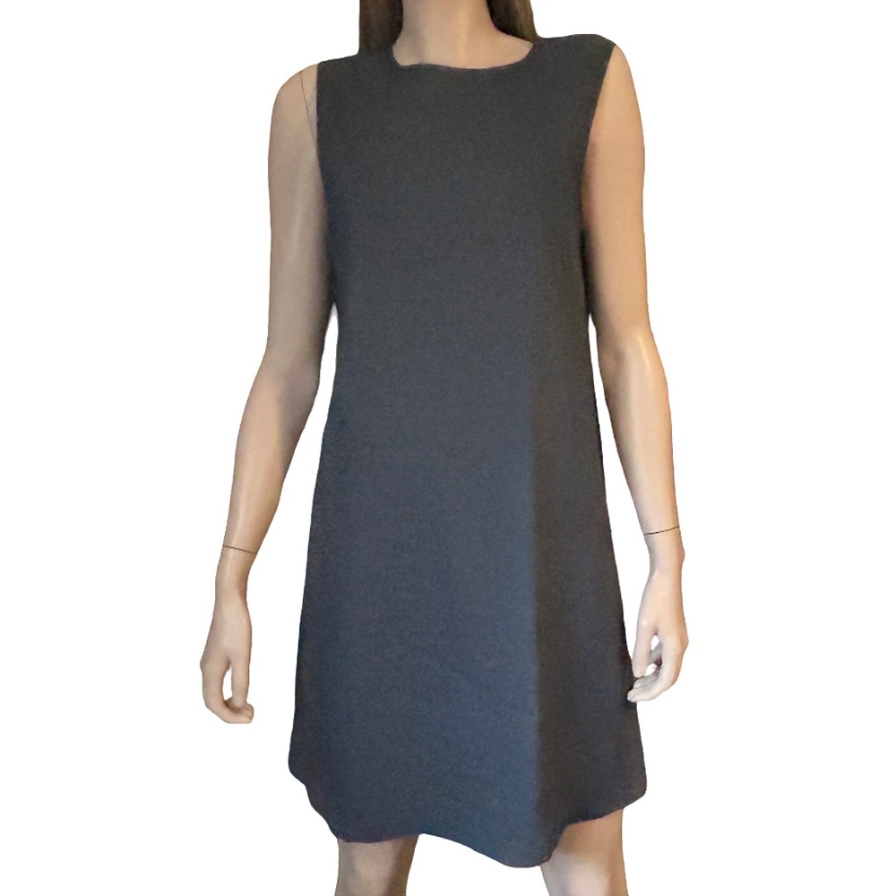 Theory Keshelle Dress Linen Rayon Blend Lace Up Corset Back Metal Grommets - Picture 3 of 16
